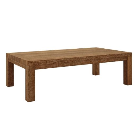 Mesa de Centro Baixa 120cm Madeira Maciça Floris Castanho F07 - Mpozenato