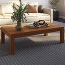 Ver imagem 2 de Mesa de Centro Baixa 120cm Madeira Maciça Floris Castanho F07 - Mpozenato