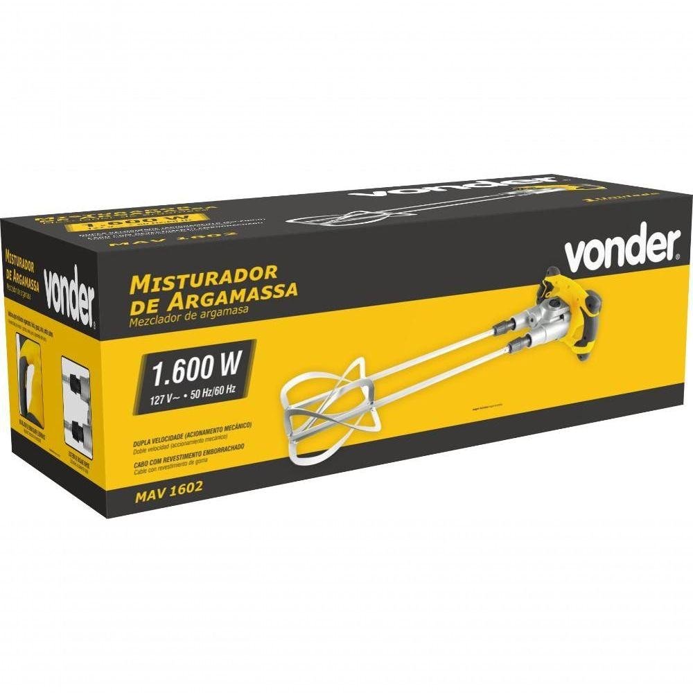 Misturador Elétrico de Argamassa 2 Pás Mav 1602 127v Vonder - 2