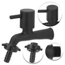 Ver imagem 2 de Torneira Tanque Jardim Preto/black C/ Bico Alavanca Metal