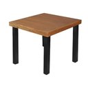 Ver imagem 5 de Mesa Jantar Catarina Quadrada 1M Com 4 Cadeiras Confort Ripada - Castanho - Marrom
