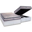 Ver imagem 1 de Cama Box Baú Queen: Colchão Molas MasterPocket Ensacadas Paropas Blue + Base CRC Courano White(158x1