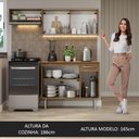 Ver imagem 6 de Armário de Cozinha Compacta 165cm Rustic Emilly Madesa 03