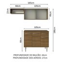 Ver imagem 4 de Armário de Cozinha Compacta 165cm Rustic Emilly Madesa 03