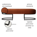 Ver imagem 3 de Banco Recamier Glow 138cm Cama Box Casal Queen Base Preto:veludo Terracota