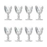 Kit 8 Taças de Vidro para Água Diamante Transparente Emcasatem 340ml - 1