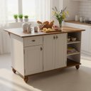 Ver imagem 7 de Cozinha Compacta Modulada 5PEÇASCOM Ilha Joy Branco/Off White/Nogueira