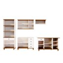 Ver imagem 4 de Cozinha Compacta Modulada 5PEÇASCOM Ilha Joy Branco/Off White/Nogueira