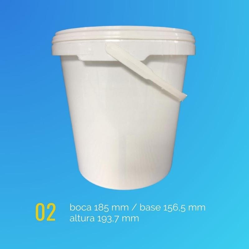 Balde 3l Alça Plast P Produtos - 5 Pçs - 3