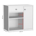 Ver imagem 3 de Armário Multiuso 1 Porta 60 Cm B39 Branco Novam