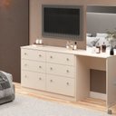 Ver imagem 5 de Cômoda Penteadeira 6 Gavetas e Espelho Maite Yescasa