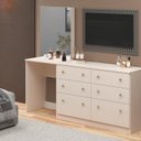 Ver imagem 1 de Cômoda Penteadeira 6 Gavetas e Espelho Maite Yescasa