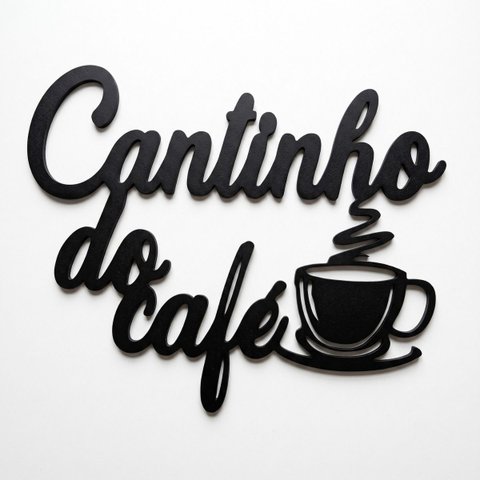 Placa MDF Cantinho do Café Parede Decoração Cozinha Preto
