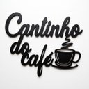Ver imagem 1 de Placa MDF Cantinho do Café Parede Decoração Cozinha Preto