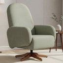 Ver imagem 2 de Poltrona de Amamentação com Balanço Giratória Dolce D02 Bouclê Verde Oliva C-199 - Lyam Decor