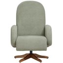 Ver imagem 3 de Poltrona de Amamentação com Balanço Giratória Dolce D02 Bouclê Verde Oliva C-199 - Lyam Decor