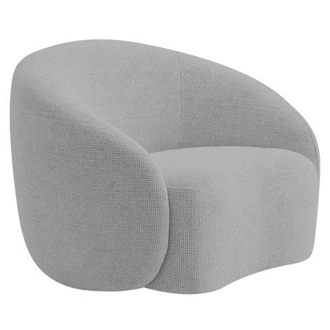 Poltrona Orgânica Luxo Recepção Amore Bouclé - Adj Decor