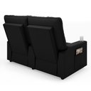 Ver imagem 7 de Poltrona do Papai Reclinável Cinema 2 Lugares Manual Baú Usb Haifa F05 Veludo Preto - Lyam Decor