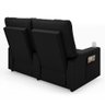 Poltrona do Papai Reclinável Cinema 2 Lugares Manual Baú Usb Haifa F05 Veludo Preto - Lyam Decor - 7