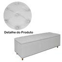 Ver imagem 4 de Kit Cabeceira e Calçadeira com Baú 140 Cm Casal Diana Suede Branco - Fina Mobília