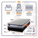 Ver imagem 4 de Conjunto Cama Box Solteirão c/ Molas Ensacadas Alpine Preto 96x203x65