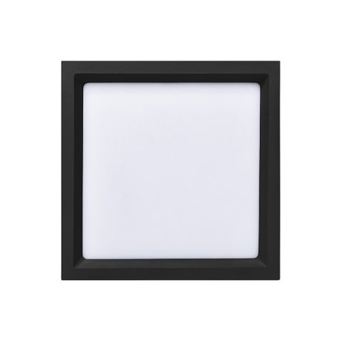 Painel de Led Stella Quadrado Deep de Embutir Recuado 22w Bivolt Preto 4000k Luz Neutra