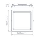 Ver imagem 3 de Painel de Led Stella Quadrado Deep de Embutir Recuado 22w Bivolt Preto 4000k Luz Neutra