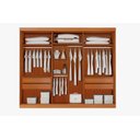 Ver imagem 2 de Guarda Roupa Casal Uberaba 6 Portas de Abrir 4 Gavetas:cinamomo
