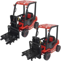 Mini Carro Empilhadeira Infantil Elétrica 12v Controle Remoto Criança Vermelho Brinqway Bw-185 Vm - 3