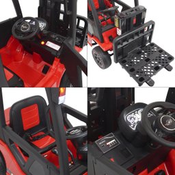 Mini Carro Empilhadeira Infantil Elétrica 12v Controle Remoto Criança Vermelho Brinqway Bw-185 Vm - 6