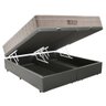 Cama Box Baú Casal Bipartido Sintético + Colchão Ortobom Airtech Molas Ensacadas 65x138x188 Cinza - 5