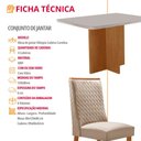 Ver imagem 7 de Mesa de Jantar Olímpia 120 cm Tampo MDF Vidro Canto Copo com 4 Cadeiras Carolina Moderna Mobília