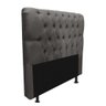 Cabeceira Estofada Capitonê Livia 100cm Solteiro para Cama Box Suede Cinza - Gat Magazine - 3