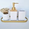 Bandeja Espelhada Banheiro Lavabo Oval Decorativa Multiuso:dourado - 2