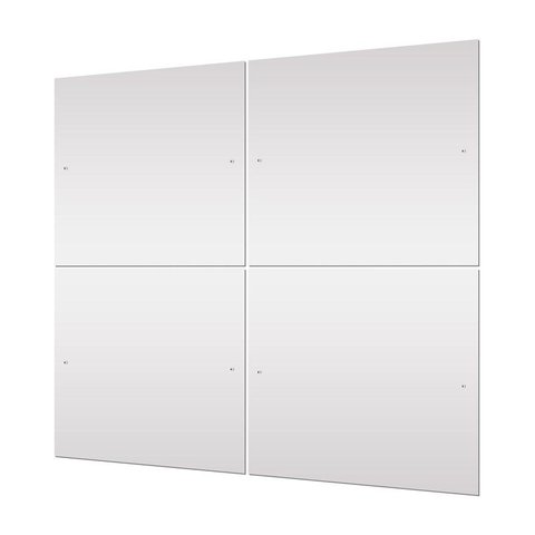 Kit Espelhos com 4 Unidades 50x50 Cm Cinza - Móveis Henn