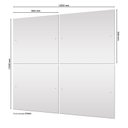 Ver imagem 2 de Kit Espelhos com 4 Unidades 50x50 Cm Cinza - Móveis Henn