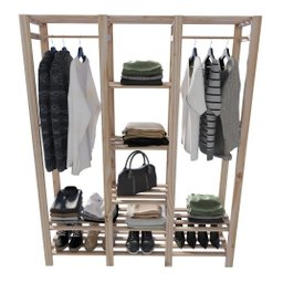 Armário Pendurador de Roupas C/ porta calçados Arara Unitaria Technox - 1