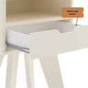 Ver imagem 2 de Mesa de Apoio Lateral Vip com Gaveta e Nicho Off White