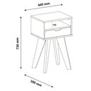 Ver imagem 5 de Mesa de Apoio Lateral Vip com Gaveta e Nicho Off White