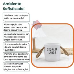 Vaso Storage Large Branco - 9
