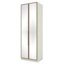 Ver imagem 1 de Guarda Roupa Modulado Predileto 2 Portas com Espelho Areia/Jequitibá - Móveis Henn