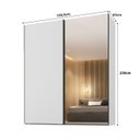 Ver imagem 4 de Guarda Roupa Creta em Mdf 199,9x230cm 2 Portas com Espelho Branco 1215 Branco