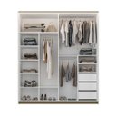 Ver imagem 3 de Guarda Roupa Creta em Mdf 199,9x230cm 2 Portas com Espelho Branco 1215 Branco
