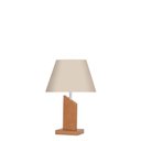 Ver imagem 1 de Abajur Ar Art. para Decoração Tradicional Imbuia Cup Tec Bege Ref 371 E27 Bivolt