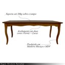Ver imagem 6 de Mesa Sala de Jantar Gallia 200cm Madeira Maciça e Mdf Imbuia G42