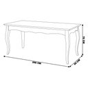 Ver imagem 5 de Mesa Sala de Jantar Gallia 200cm Madeira Maciça e Mdf Imbuia G42