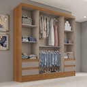 Ver imagem 5 de Guarda-Roupa Casal 04 Portas 04 Gavetas Bernardi Marrom/Cinamomo/Avelã