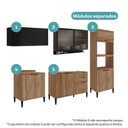 Ver imagem 4 de Armário de Cozinha Completa C Balcão Miami Urban Carraro Preto C Freijó