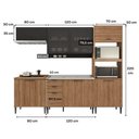 Ver imagem 3 de Armário de Cozinha Completa C Balcão Miami Urban Carraro Preto C Freijó