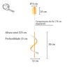 Pendente Led Dourado Moderno Espiral 10w Cabeceira Bet31 - 5